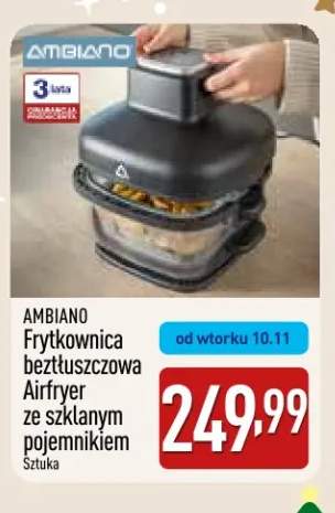 Frytkownica beztłuszczowa ze szklanym pojemnikiem Ambiano