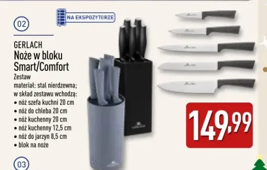 Noże w bloku Smart Gerlach +1 wariant