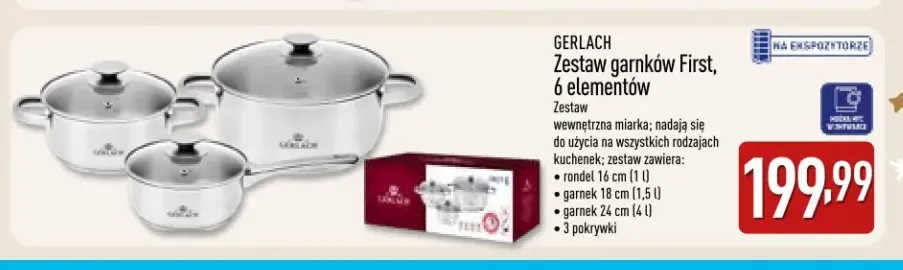 Zestaw garnków First 6 elementów Gerlach