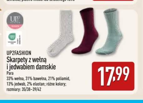 Skarpety z wełną i jedwabiem damskie Up2fashion
