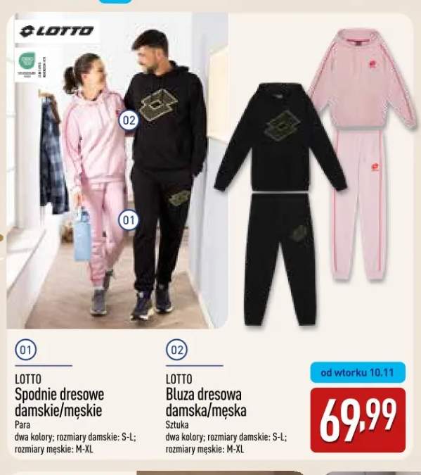 Spodnie dresowe damskie/męskie Lotto +1 wariant