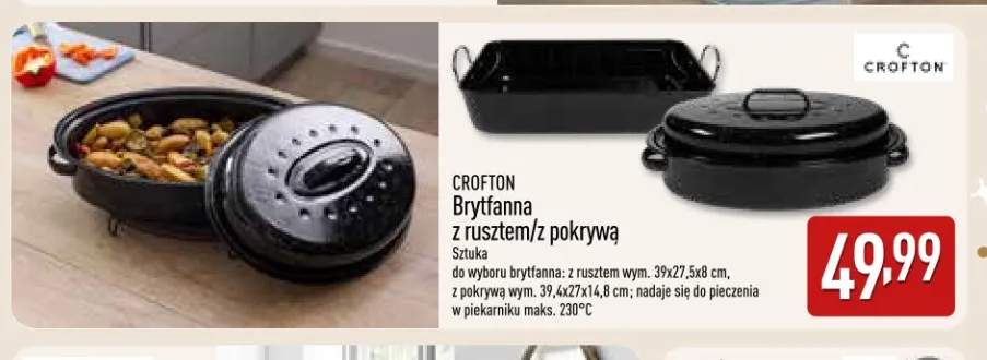 Brytfanna z rusztem Crofton +1 wariant