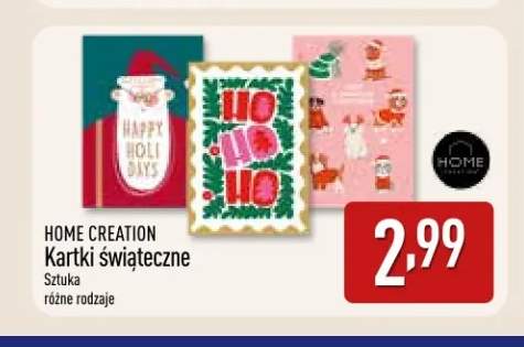 Kartki świąteczne Home Creation