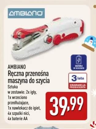Ręczna przenośna maszyna do szycia Ambiano