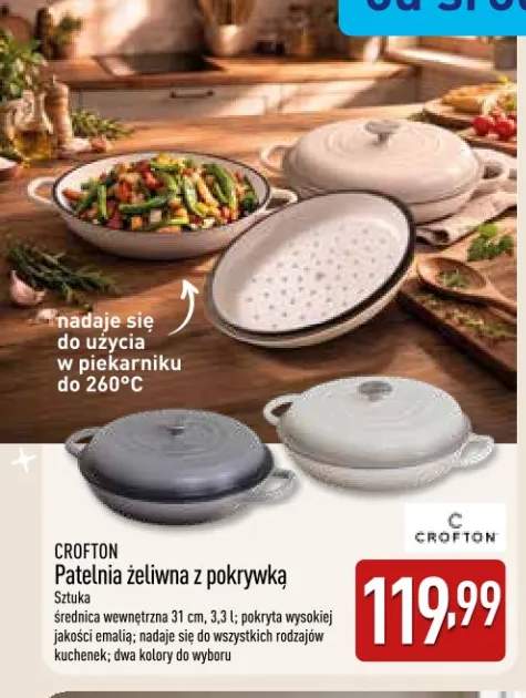 Patelnia żeliwna z pokrywką Crofton