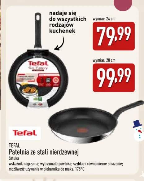 Patelnia ze stali nierdzewnej 24 cm Tefal +1 wariant