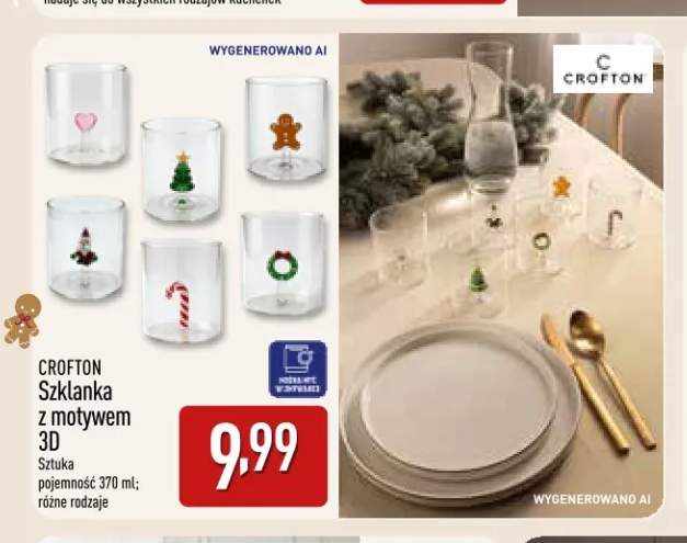 Szklanka z motywem 3D Crofton