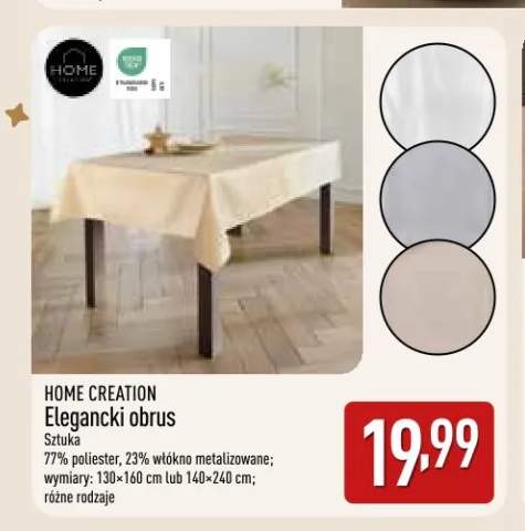 Elegancki obrus 130x160 cm Home Creation +1 wariant