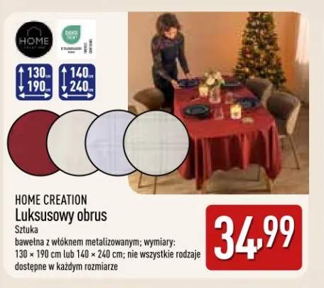 Luksusowy obrus 130x190 cm Home Creation +1 wariant