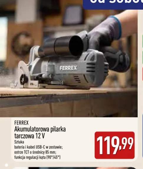 Akumulatorowa pilarka tarczowa Ferrex