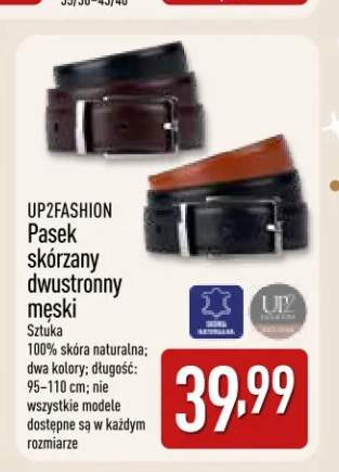 Pasek skórzany dwustronny męski Up2fashion